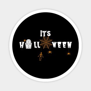 Spider web with skeleton Halloween Magnet